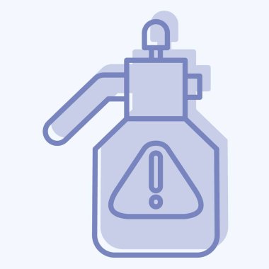 Simge Spreyi. Zehir sembolüyle ilgili. İki ton stili. Basit dizayn edilebilir. Basit resimleme