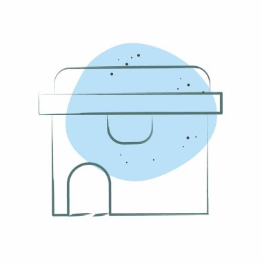 Simge Kemirgeni. Zehir sembolüyle ilgili. Renkli Leke Biçimi. Basit dizayn edilebilir. Basit resimleme