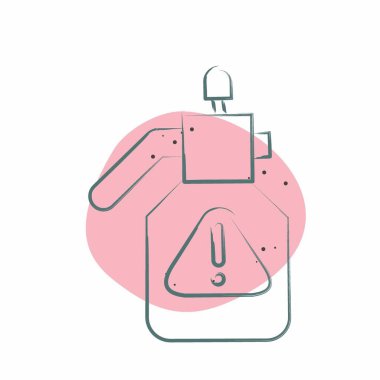 Simge Spreyi. Zehir sembolüyle ilgili. Renkli Leke Biçimi. Basit dizayn edilebilir. Basit resimleme