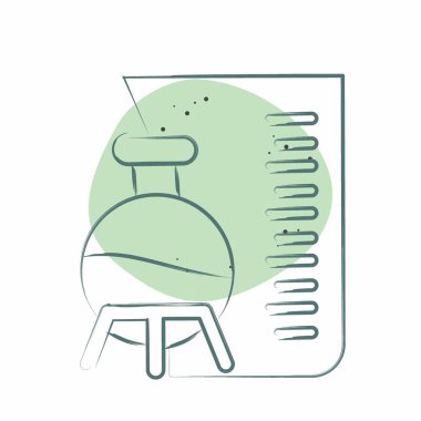 Simge Laboratuvarı. Zehir sembolüyle ilgili. Renkli Leke Biçimi. Basit dizayn edilebilir. Basit resimleme