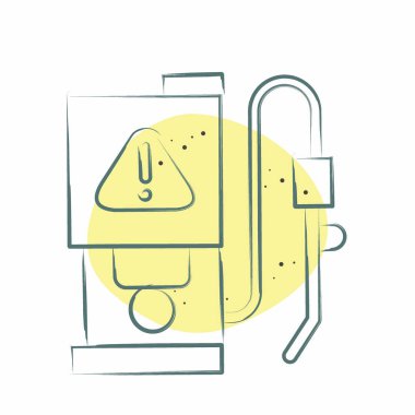 Simge İmha edici. Zehir sembolüyle ilgili. Renkli Leke Biçimi. Basit dizayn edilebilir. Basit resimleme