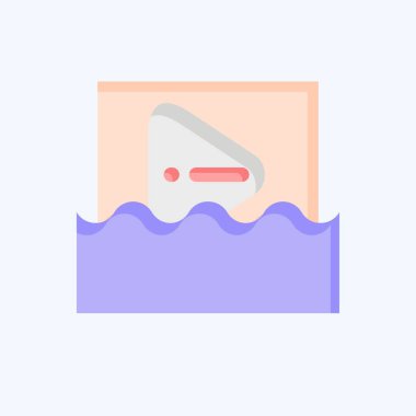 Simge Suyu. Zehir sembolüyle ilgili. Düz stil. Basit dizayn edilebilir. Basit resimleme