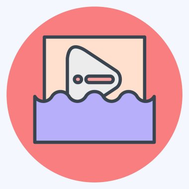 Simge Suyu. Zehir sembolüyle ilgili. renk arkadaşı stili. Basit dizayn edilebilir. Basit resimleme