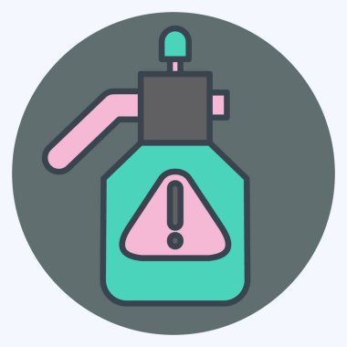 Simge Spreyi. Zehir sembolüyle ilgili. renk arkadaşı stili. Basit dizayn edilebilir. Basit resimleme