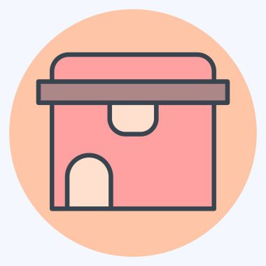 Simge Kemirgeni. Zehir sembolüyle ilgili. renk arkadaşı stili. Basit dizayn edilebilir. Basit resimleme