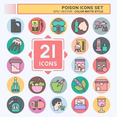 Simge seti zehri. Eğitim sembolüyle ilgili. renk arkadaşı stili. Basit dizayn edilebilir. Basit resimleme