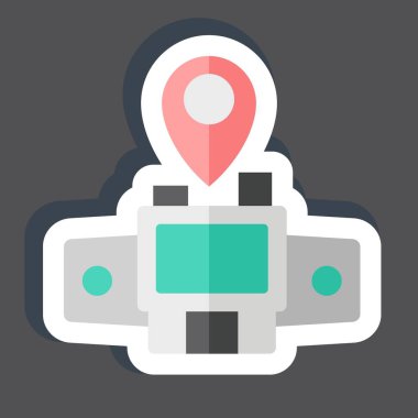 Çıkartma Haritası Sensörü. Araba Bakım Sembolü ile ilgili. Basit dizayn edilebilir. Basit resimleme