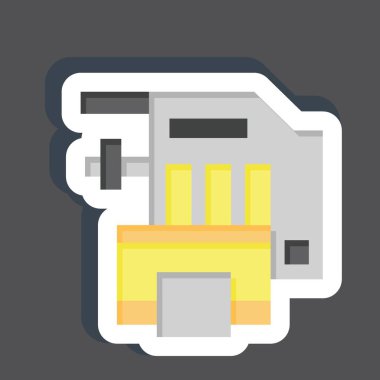 Etiket Motor Soğutma Sistemi. Araba Bakım Sembolü ile ilgili. Basit dizayn edilebilir. Basit resimleme