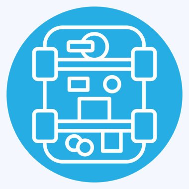 Simge Sürücü Yağmuru. Araba Bakım Sembolü ile ilgili. Mavi gözlü. Basit dizayn edilebilir. Basit resimleme