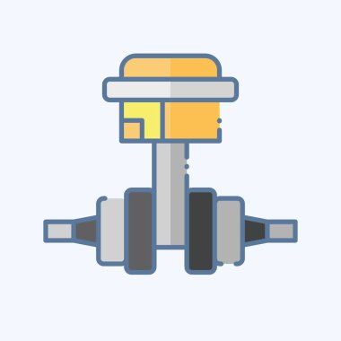 Simge Krank mili. Araba Bakım Sembolü ile ilgili. Karalama stili. Basit dizayn edilebilir. Basit resimleme