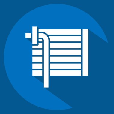 Simge AC Buharlaştırıcı. Araba Bakım Sembolü ile ilgili. Uzun gölge tarzı. Basit dizayn edilebilir. Basit resimleme