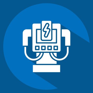 Simge Yükleme Sistemi. Araba Bakım Sembolü ile ilgili. Uzun gölge tarzı. Basit dizayn edilebilir. Basit resimleme