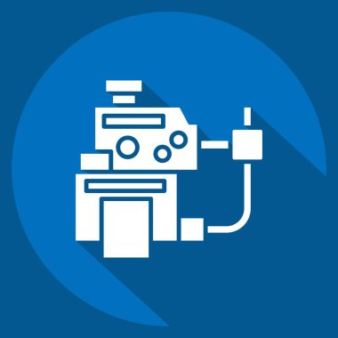 Simge Soğutucu Sızıntısı Teşhisi. Araba Bakım Sembolü ile ilgili. Uzun gölge tarzı. Basit dizayn edilebilir. Basit resimleme