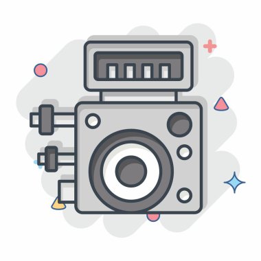 Simge ABS Kontrol Modülü. Araba Bakım Sembolü ile ilgili. Çizgi roman. Basit dizayn edilebilir. Basit resimleme