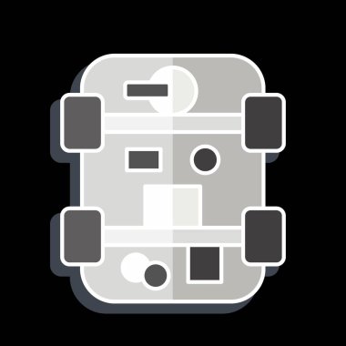 Simge Sürücü Yağmuru. Araba Bakım Sembolü ile ilgili. Parlak bir stil. Basit dizayn edilebilir. Basit resimleme