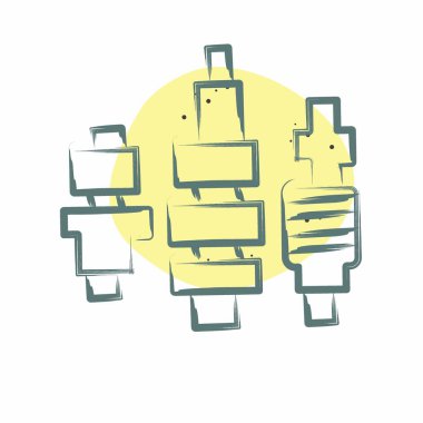 Simge Parıltısı Eklentisi. Araba Bakım Sembolü ile ilgili. Renkli Leke Biçimi. Basit dizayn edilebilir. Basit resimleme