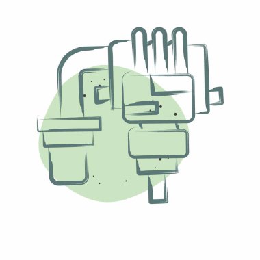 Simge Yakıt Reaktörü. Araba Bakım Sembolü ile ilgili. Renkli Leke Biçimi. Basit dizayn edilebilir. Basit resimleme