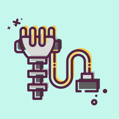 Simge ateşleme kaptanı. Araba Bakım Sembolü ile ilgili. MBE tarzı. Basit dizayn edilebilir. Basit resimleme