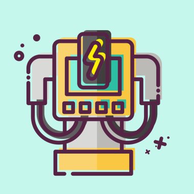 Simge Yükleme Sistemi. Araba Bakım Sembolü ile ilgili. MBE tarzı. Basit dizayn edilebilir. Basit resimleme