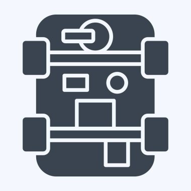 Simge Sürücü Yağmuru. Araba Bakım Sembolü ile ilgili. Kabartma tarzı. Basit dizayn edilebilir. Basit resimleme