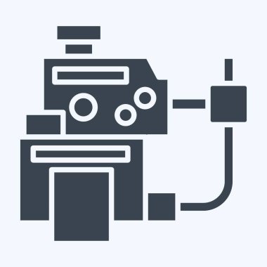 Simge Soğutucu Sızıntısı Teşhisi. Araba Bakım Sembolü ile ilgili. Kabartma tarzı. Basit dizayn edilebilir. Basit resimleme