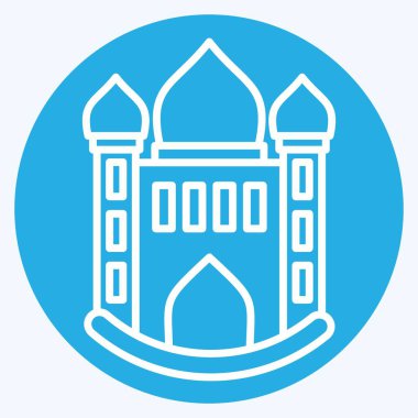 Simge Camii. Simge Binası sembolüyle ilgili. Mavi gözlü. Basit dizayn edilebilir. Basit resimleme