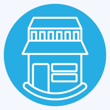 Simge Çiftliği. Simge Binası sembolüyle ilgili. Mavi gözlü. Basit dizayn edilebilir. Basit resimleme