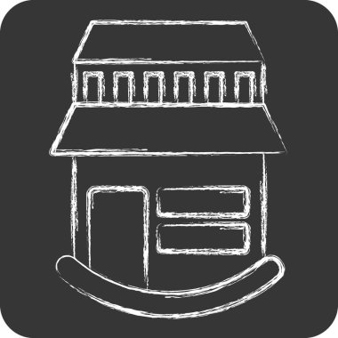 Simge Çiftliği. Simge Binası sembolüyle ilgili. Tebeşir stili. Basit dizayn edilebilir. Basit resimleme