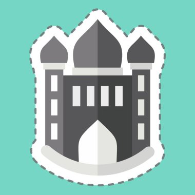 Camiyi çıkartma hattı kesti. Yapıştırma çizgisi kesik bina sembolüyle ilgili. Basit dizayn edilebilir. Basit resimleme