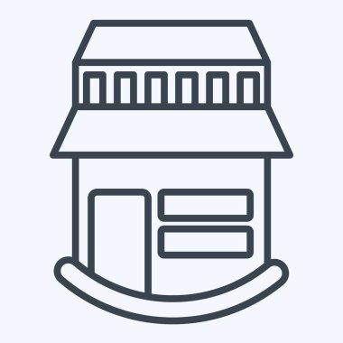 Simge Çiftliği. Simge Binası sembolüyle ilgili. Sıra tarzı. Basit dizayn edilebilir. Basit resimleme