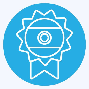 İkon Hindistan Ödülü. Hindistan sembolüyle ilgili. Mavi gözlü. Basit dizayn edilebilir. Basit resimleme