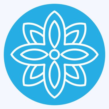 Simge Anise. Hindistan sembolüyle ilgili. Mavi gözlü. Basit dizayn edilebilir. Basit resimleme