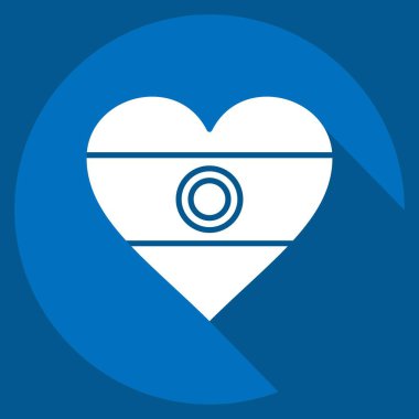 Simge Hindistan. Hindistan sembolüyle ilgili. Uzun gölge tarzı. Basit dizayn edilebilir. Basit resimleme