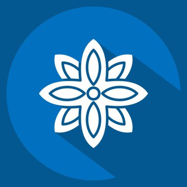 Simge Anise. Hindistan sembolüyle ilgili. Uzun gölge tarzı. Basit dizayn edilebilir. Basit resimleme