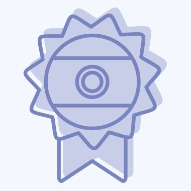 İkon Hindistan Ödülü. Hindistan sembolüyle ilgili. İki ton stili. Basit dizayn edilebilir. Basit resimleme