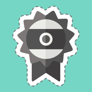 Etiket çizgisi Hindistan Ödülü 'nü kesti. Hindistan sembolüyle ilgili. Basit dizayn edilebilir. Basit resimleme