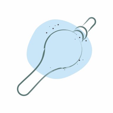 Simge Flütü. Hindistan sembolüyle ilgili. Renkli Leke Biçimi. Basit dizayn edilebilir. Basit resimleme