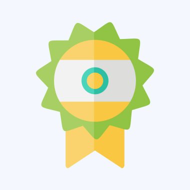 İkon Hindistan Ödülü. Hindistan sembolüyle ilgili. Düz stil. Basit dizayn edilebilir. Basit resimleme