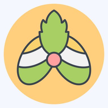 Hindistan sembolü ile ilgili simge Türban 2. renk arkadaşı stili. Basit dizayn edilebilir. Basit resimleme