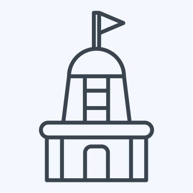 Simge Tapınağı. Hindistan sembolüyle ilgili. Sıra tarzı. Basit dizayn edilebilir. Basit resimleme