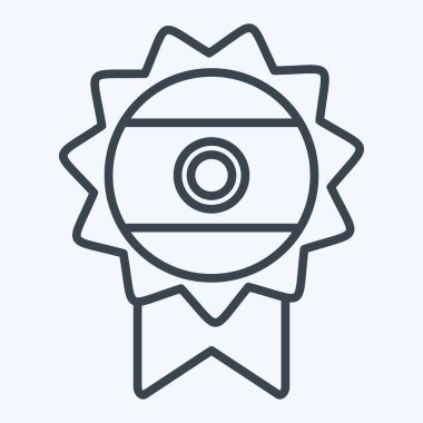 İkon Hindistan Ödülü. Hindistan sembolüyle ilgili. Sıra tarzı. Basit dizayn edilebilir. Basit resimleme