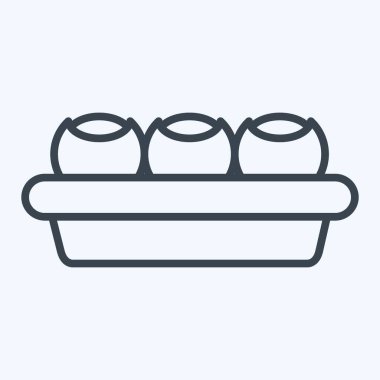 Simge Golgappa. Hindistan sembolüyle ilgili. Sıra tarzı. Basit dizayn edilebilir. Basit resimleme