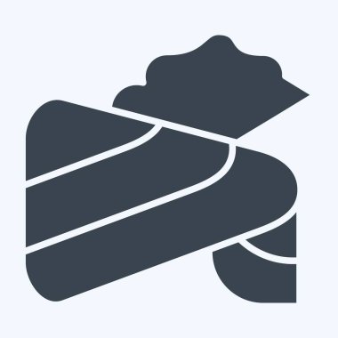 Türban simgesi. Hindistan sembolüyle ilgili. Kabartma tarzı. Basit dizayn edilebilir. Basit resimleme