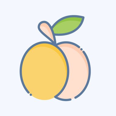 Simge eriği. Meyve ve sebze sembolüyle ilgili. Karalama stili. Basit dizayn edilebilir. Basit resimleme