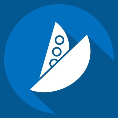 Icon Bezelyeleri. Meyve ve sebze sembolüyle ilgili. Uzun gölge tarzı. Basit dizayn edilebilir. Basit resimleme