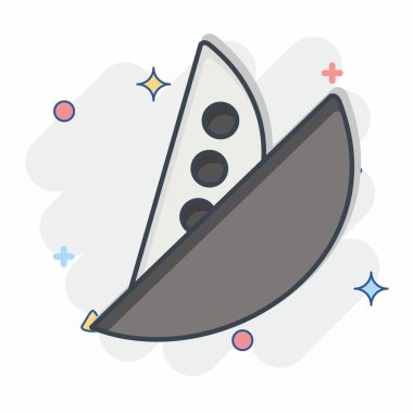 Icon Bezelyeleri. Meyve ve sebze sembolüyle ilgili. Çizgi roman. Basit dizayn edilebilir. Basit resimleme