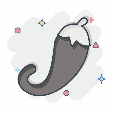 Icon Chili Kağıdı. Meyve ve sebze sembolüyle ilgili. Çizgi roman. Basit dizayn edilebilir. Basit resimleme