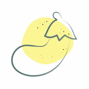 Simgesel patlıcan. Meyve ve sebze sembolüyle ilgili. Renkli Leke Biçimi. Basit dizayn edilebilir. Basit resimleme