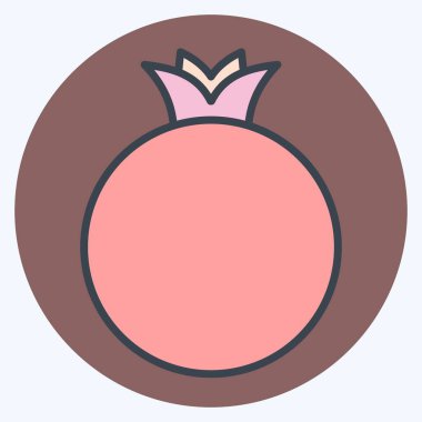 Simge Nar. Fruit ve Sebze Renk Eşi tarzında. Basit dizayn edilebilir. Basit resimleme