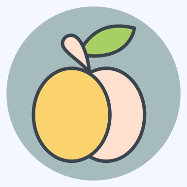 Simge eriği. Fruit ve Sebze Renk Eşi tarzında. Basit dizayn edilebilir. Basit resimleme